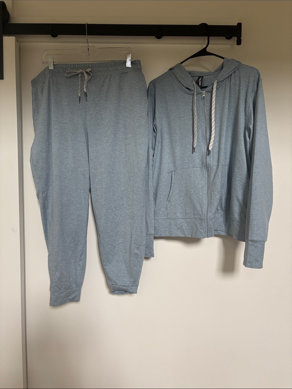 Kirkland Signature Light Blue Women's Track Pants & Zip Hoodie Set
